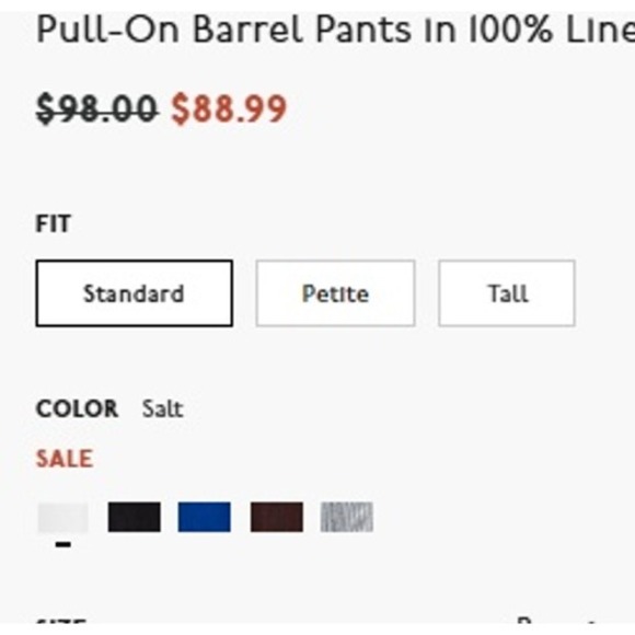 Madewell Pants Size Small Pull On Barrel Linen White Ankle Cropped NEW NV539 - Picture 6 of 11